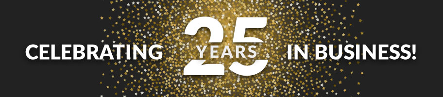 celebrating 25 years in business banner